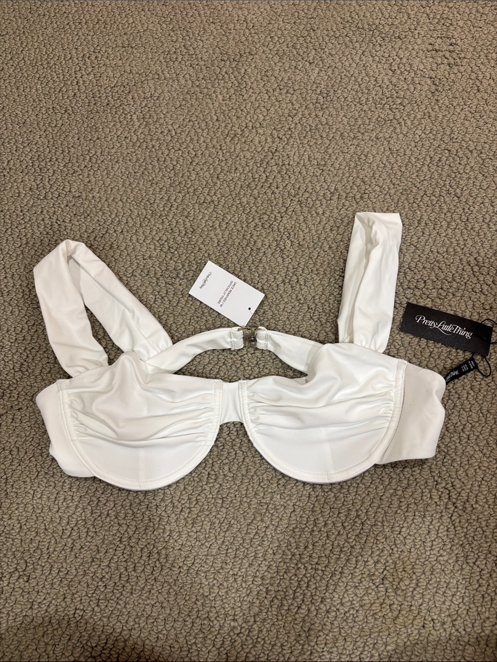PrettyLittleThing White Underwire Bikini Bralette